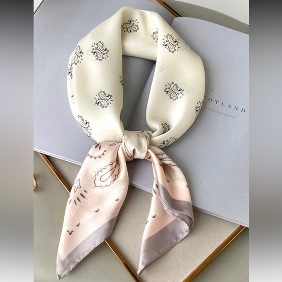 Anthropologie Accessories - pink and Gray Patterned scarf S56